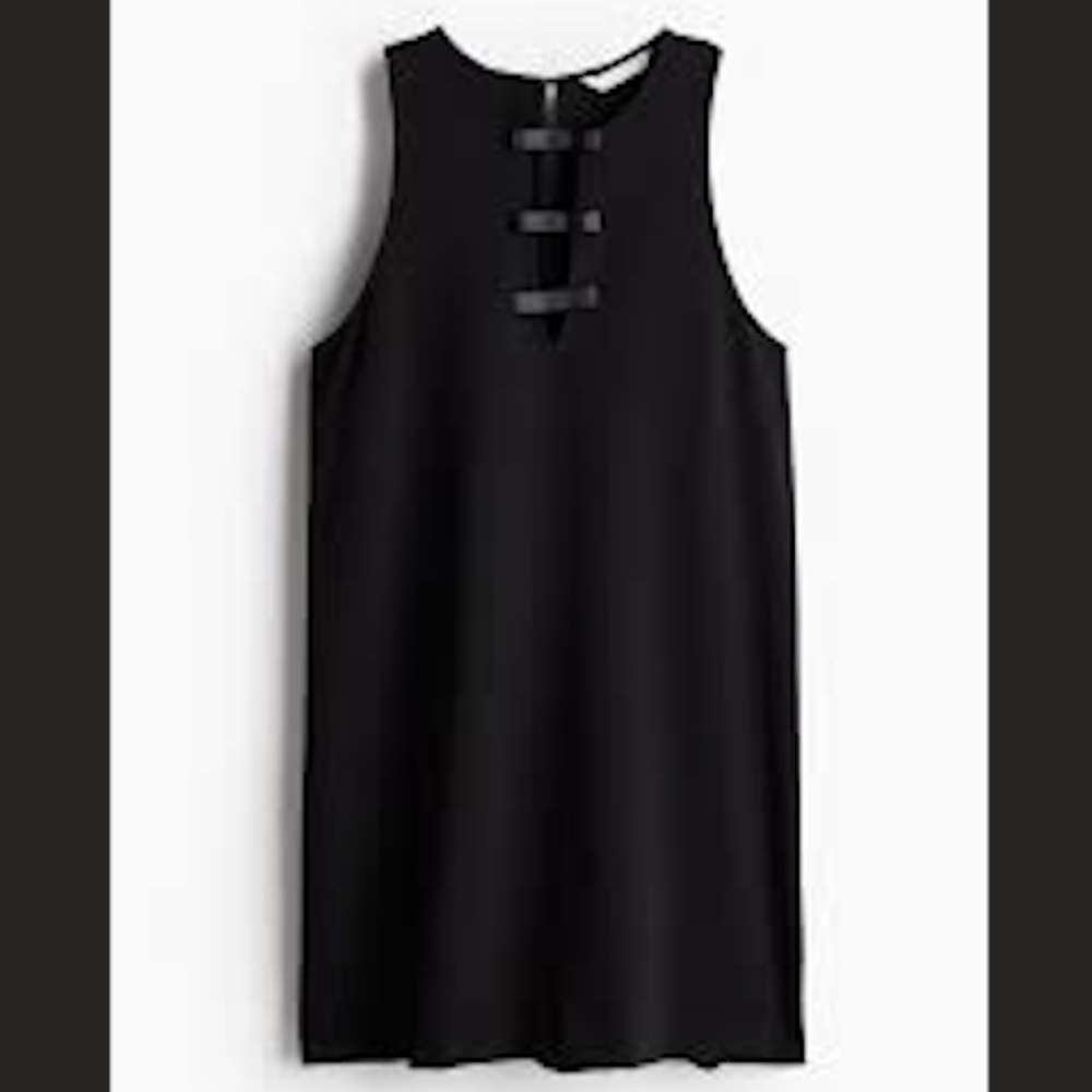 HM Black Bow-Detail Dress